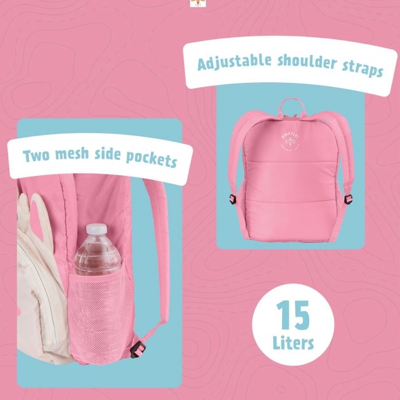 Firefly! Izzie the Llama Kid's Backpack - Pink & Cream, Unisex (15 Liter) - Picture 3 of 10